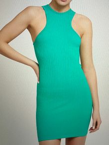 Seamless Racer Dress Emarald Green size M / L