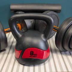 dumbbell and weights