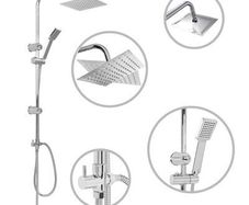 Dual Head Shower Set with Hand Shower Stainless Steel