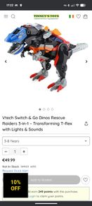 vtech Switch & Go Rescue Raiders Dino Transformer