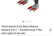 vtech Switch &amp; Go Rescue Raiders Dino Transformer