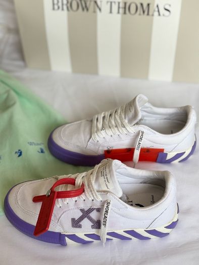 Off-White/White & Purple Sneakers