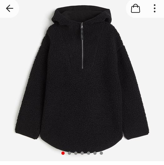 Black hooded fleece