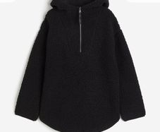 Black hooded fleece