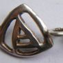 Vintage 925 Sterling Silver AA Link bracelet with Triangular Design Image 5