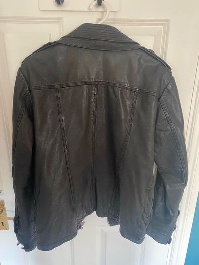 Superdry Real Leather Jacket - Black - Size S