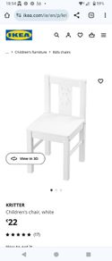 Children's chair white