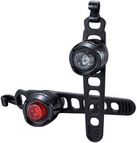 Orb Rechargeable F/R Bicycle Light Set - Polished Black