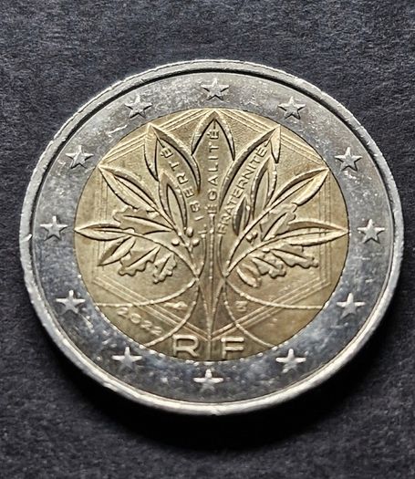 France 2 Euros Coin  2022  liberte egalite  fraternite