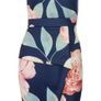 Navy Flower Print Peplum Dress - Size 12 Image 6