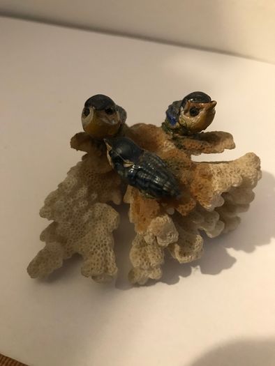 Three Birds on Coral ornament