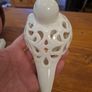 White Ceramic Bird Ornaments Pair Image 3