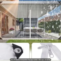 PVC Transparent Waterproof Door Curtain