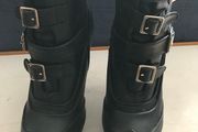 Pre-loved Jane Norman Black Stiletto Ankle Boots - Size 4