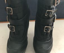 Pre-loved Jane Norman Black Stiletto Ankle Boots - Size 4