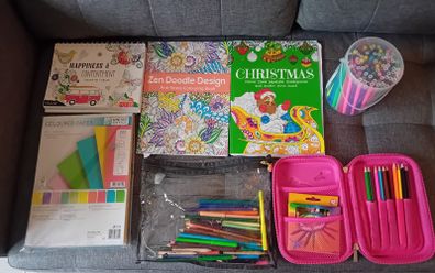 Free colour books crayons markers
