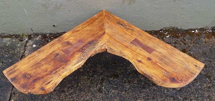 Rustic Driftwood Floating Corner Shelf