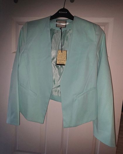 Short Mint Green Blazer. NEW
