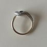 Pandora Womens Silver Crossover Sparkly Ring- Size 58 Brand New Image 7