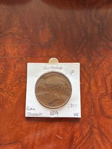 Uk 1 Penny 1854 Unc