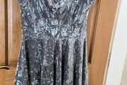 Grey velour dress size 14