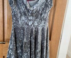 Grey velour dress size 14