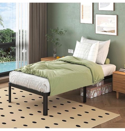 3ft Single Bed Frames with Rounded Corner Legs, Heavy Duty Metal Bed Frame Single with Steel Slats Support, Single Bed 36 cm High, Noise Free, Easy Assembly Amazon's Choice