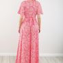 QED London boho hippie pink orange and yellow paisley floral maxi dress Image 7