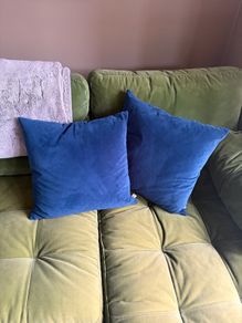 2 x Paul Costelloe Dunnes Stores Royal Blue Cushions