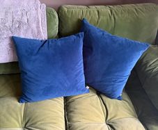 2 x Paul Costelloe Dunnes Stores Royal Blue Cushions