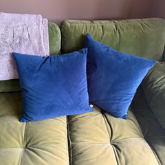 2 x Paul Costelloe Dunnes Stores Royal Blue Cushions