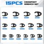 Wrench set, LIROPAU 15PCS Crowfoot Wrench Set, 3/8 and 1/2 Drive Crowfoot Flare Nut Wrench Set, 8-24 mm Metric Chromium Molybdenum Steel Open End Drive Crows feet Spanners Wrench Set, Crows Foot Spanner Set Image 2