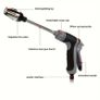 High-Pressure Car Wash Water Gun Household And Alloy Long Pole With Rubber Handle Watering Tools Metal Extension Wrapped Image 2