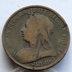 1899 Halfpenny Victorian bronze coin