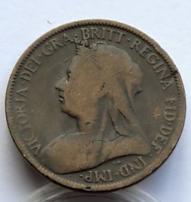 1899 Halfpenny Victorian bronze coin