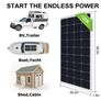 120W, 12V Solar Panel Kit with 20 A Solar Charge Controller and 5 m Solar Cable and Z Mounts for RV Boat Motor-home Image 4