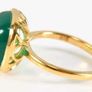 Green onyx ring gold plated on sterling silver Image 3