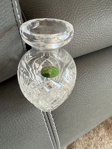Heritage Irish Crystal small bulbous crystal vase.