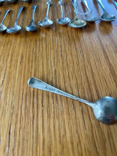 Antique Small Condiment Spoons x 66