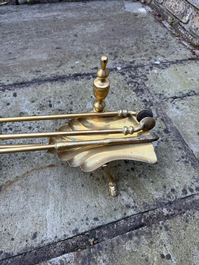 Antique Brass Fire tool set