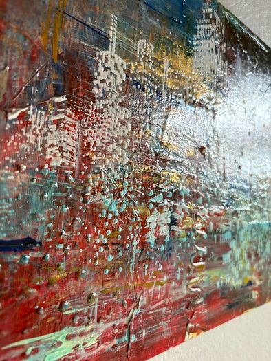 Original Art Original Cityscape in Abstract