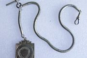Victorian Albert  Solid Silver Albert Watch Chain "N.G.R.CO.REG" Birmingham or Chester. length 12" - 41,9g