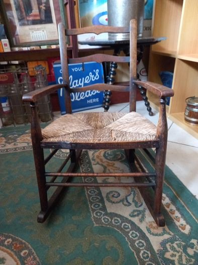 childs sugan rocking chair, elm