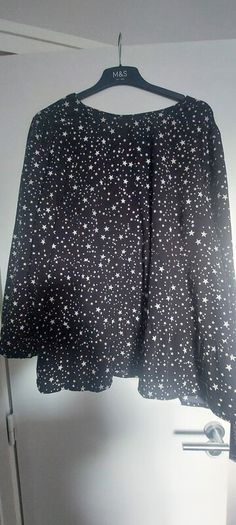 black star print blouse