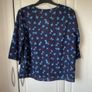 blouse Bnwt short sleeve navy blouse size medium double breaded opening lefties brand Image 7