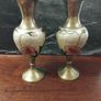 Vintage Brass and Enamel pair Image 2