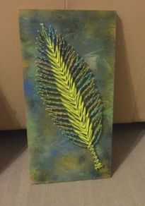 handmade string art feather