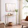Console table tempered glass side table, console  modern coffee table, stable, easy construction, adjustable feet, living room, Image 2