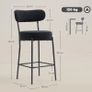 2-pack retro design bar stools, incl. footrest, height-adjustable, gas lift, Gray + Black Image 5