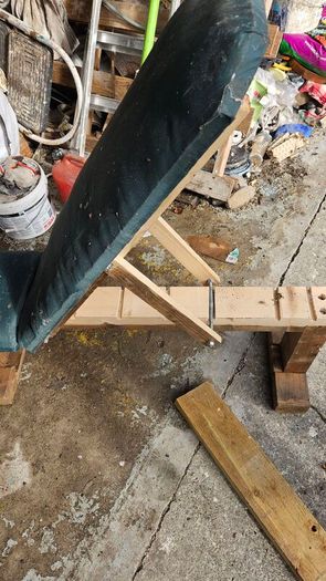 Concrete weights and cast iron plates